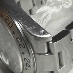 ROLEX MENS EXPLORER II 40MM serial P 16570 BLACK STAINLESS STEEL GMT DATE WATCH