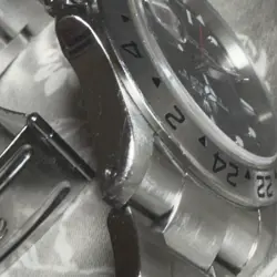 ROLEX MENS EXPLORER II 40MM serial P 16570 BLACK STAINLESS STEEL GMT DATE WATCH