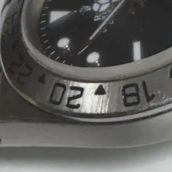 ROLEX MENS EXPLORER II 40MM serial P 16570 BLACK STAINLESS STEEL GMT DATE WATCH
