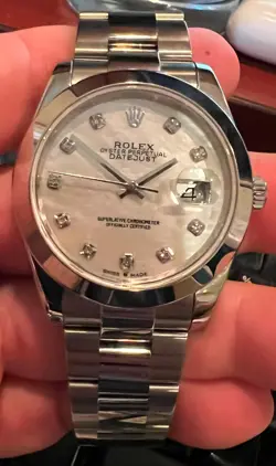 ROLEX STAINLESS STEEL DATEJUST 126300 MOP DIAMOND DIAL 41MM OYSTER PERPETUAL