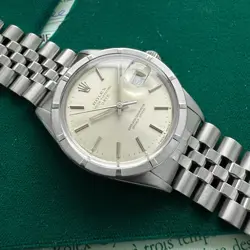 1985 Rolex Date Engine Turned Bezel - Jubilee band 15010 – Box and Papers