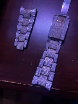 2 Tone Rose Gold And White Diamond Rolex Band