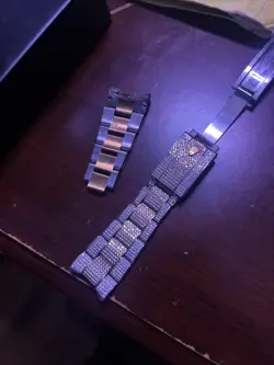 2 Tone Rose Gold And White Diamond Rolex Band