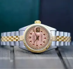 Rolex Datejust Ladies Two-Tone Gold & Stainless Steel Pink Mother of Pearl Dial