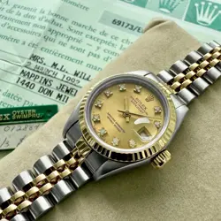 1992 Rolex Datejust Mother champagne diamond Dial 69173 - Jubilee Box + Papers