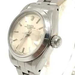 ROLEX OYSTER PERPETUAL DATE 69160 AUTOMATIC STAINLESS STEEL SILVER DIAL 25MM