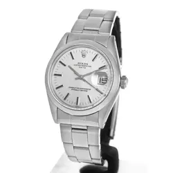 ROLEX OYSTER PERPETUAL DATE 1500 SILVER DIAL STAINLESS STEEL AUTOMATIC WATCH