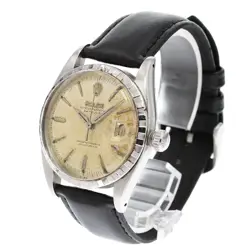 ROLEX OYSTER PERPETUAL DATE 6605 SILVER DIAL WRISTWATCH 35MM STAINLESS STEEL