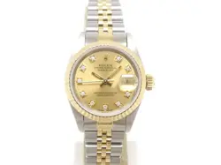 ROLEX 69173G DATEJUST N SERIAL 10P DIAMOND YG BEZEL YG #049