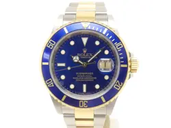 ROLEX 16613 SUBMARINER BLUE M SERIAL YG BEZEL YG #007
