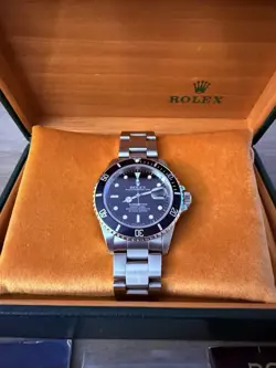 1989 ROLEX DATE SUBMARINER 16610, 40MM, BLACK DIAL BOX AND PAMPHLETS