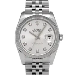 ROLEX DATEJUST 116234G SILVER/DIAMOND WATCH 675297