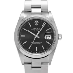 ROLEX OYSTER PERPETUAL DATE 15200 BLACK WATCH 671065