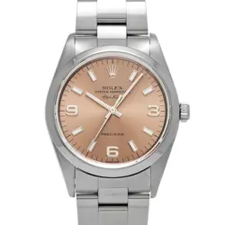 ROLEX AIR KING 14000 PINK CASE SIZE 34×34MM MEN'S USED WATCH #635723