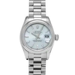 ROLEX DATEJUST 179166 BLUE CASE SIZE 26×26MM LADIES USED WATCH #61023