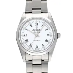 ROLEX AIR KING 14000 WHITE CASE SIZE 34×34MM MEN'S USED WATCH #665723