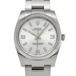 ROLEX OYSTER PERPETUAL 114200 SILVER MEN'S USED WATCH #621223