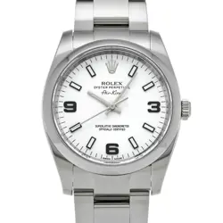 ROLEX AIR KING 114200 WHITE CASE SIZE 34×34MM MEN'S USED WATCH #611223