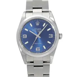ROLEX AIR KING 14000M BLUE CASE SIZE 34×34MM MEN'S USED WATCH #611823