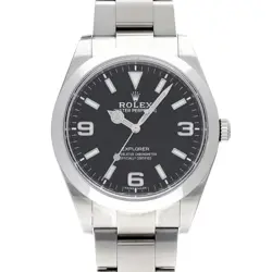 ROLEX EXPLORER 214270 BLACK CASE SIZE 39×39MM MEN'S USED WATCH #612523