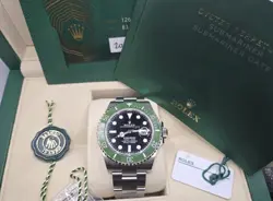 Rolex Submariner 116610LV Silver Oyster Bracelet with Green Bezel 2024