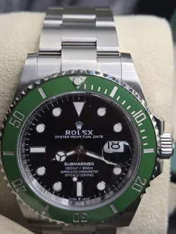 Rolex Submariner 116610LV Silver Oyster Bracelet with Green Bezel 2024