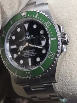 Rolex Submariner 116610LV Silver Oyster Bracelet with Green Bezel 2024