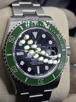 Rolex Submariner 116610LV Silver Oyster Bracelet with Green Bezel 2024