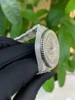 Real Rolex GMT-Master ll 116710  BUST DOWN NATURAL DIAMOND  w/ Card Authentic