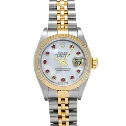 ROLEX DATEJUST 79173NGR WHITE CASE SIZE 26×26MM LADIES USED WATCH #61423