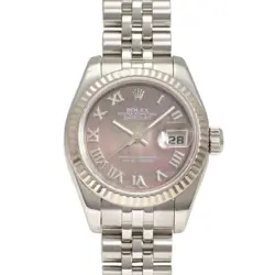 ROLEX 179174NR BLACK LADIES USED WATCH #61323