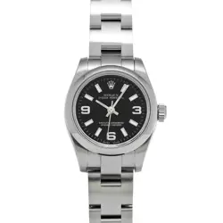 ROLEX OYSTER PERPETUAL 176200 BLACK LADIES USED WATCH #611623