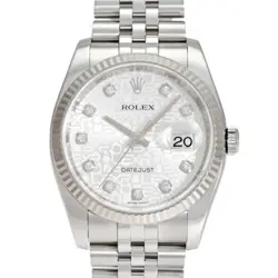 ROLEX 116234G SILVER MEN'S USED WATCH #631123