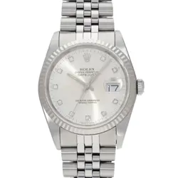 ROLEX DATEJUST 16234G SILVER CASE SIZE 36×36MM MEN'S USED WATCH #632423
