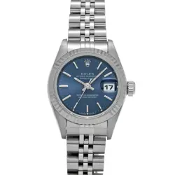 ROLEX DATEJUST 69174 BLUE CASE SIZE 26×26MM LADIES USED WATCH #625023