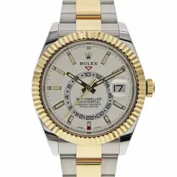 ROLEX SKY-DWELLER 326933 WHITE CASE SIZE 42MM MEN'S USED WATCH #61823
