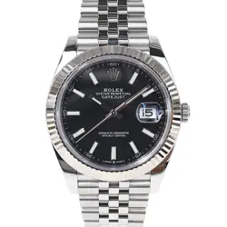 ROLEX DATEJUST 41 126334 BLACK CASE SIZE 41.0MM MEN'S USED WATCH #612523