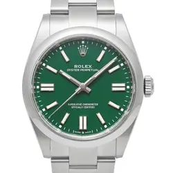 ROLEX OYSTER PERPETUAL 134300 GREEN MEN'S USED WATCH #62023