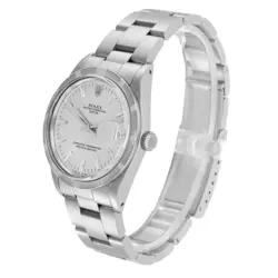 Rolex Date Engine Turned Bezel Vintage Steel Automatic Mens Watch 15010