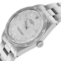 Rolex Date Engine Turned Bezel Vintage Steel Automatic Mens Watch 15010