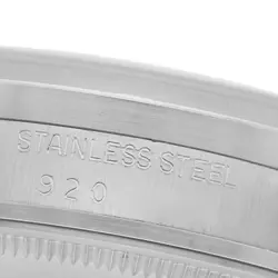 Rolex Date Engine Turned Bezel Vintage Steel Automatic Mens Watch 15010