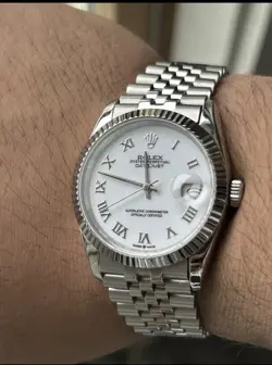 ROLEX DATEJUST WHITE MEN'S WATCH - 16200