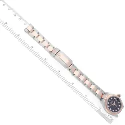 Rolex Datejust Steel Rose Gold Purple Diamond Ladies Watch 279171 Box Card