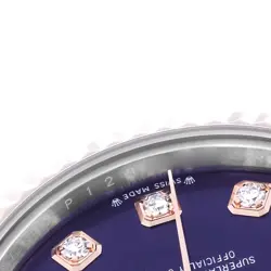 Rolex Datejust Steel Rose Gold Purple Diamond Ladies Watch 279171 Box Card