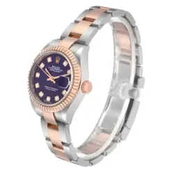 Rolex Datejust Steel Rose Gold Purple Diamond Ladies Watch 279171