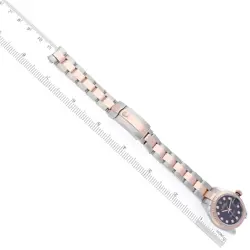 Rolex Datejust Steel Rose Gold Purple Diamond Ladies Watch 279171