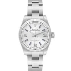 ROLEX NONDATE SILVER DIAL OYSTER BRACELET STEEL LADIES WATCH 176210