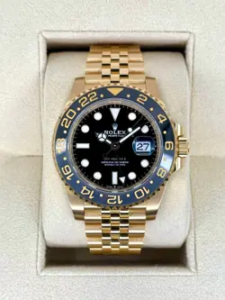 2024 ROLEX GMT-MASTER II 40MM 126718GRNR YELLOW GOLD JUBILEE BLACK DIAL