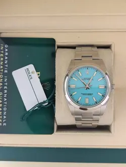 2021 Rolex Oyster Perpetual 124300 Tiffany Dial SS Oyster 41mm