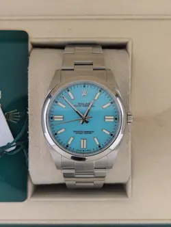2021 Rolex Oyster Perpetual 124300 Tiffany Dial SS Oyster 41mm